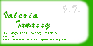 valeria tamassy business card